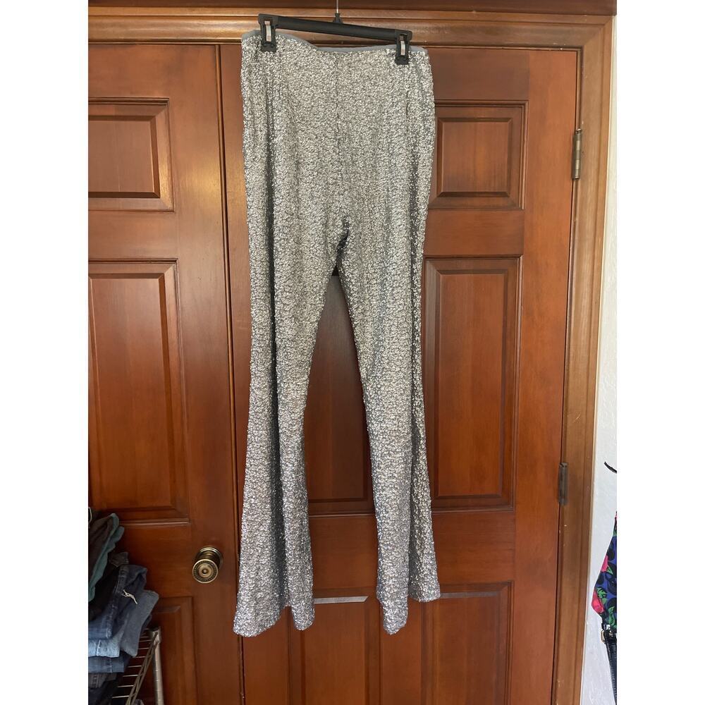 PRETRYLITTLETHINGS SEQUIN FLARE TROUSER SIZE 14 - Picture 5 of 7